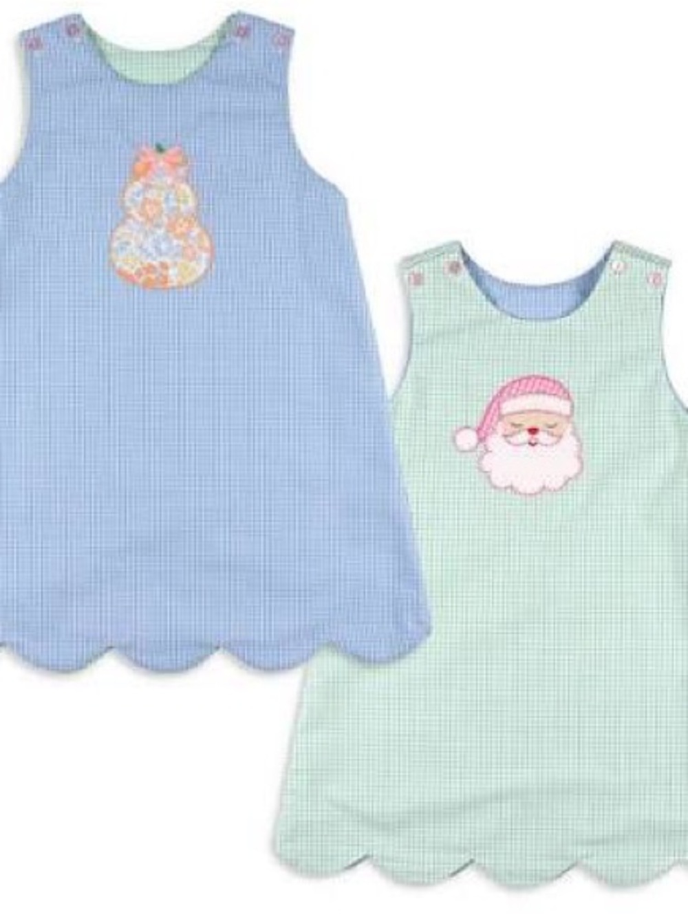 Girls Reversible Dress - Pumpkin/Santa